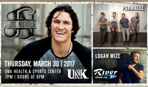 Joe Nichols with Parmalee and Logan Mize @ UNK’s Health and Sports Center | Kearney | Nebraska | United States