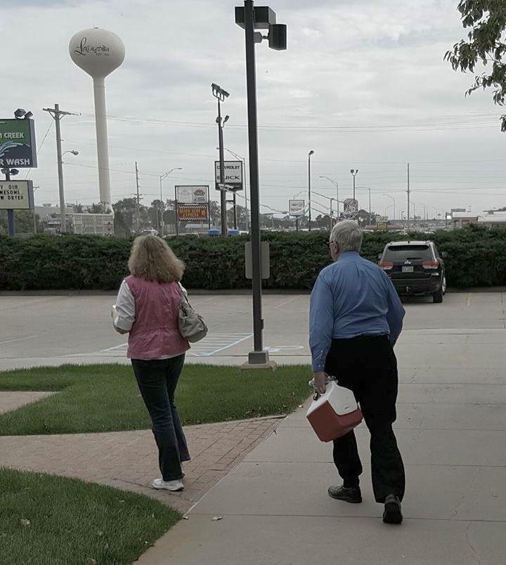 RRN/ Dave Thorell, accompanied by his wife Patti leaves the station Friday afternoon. Congratulations on a job well done!