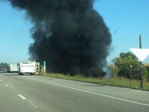 Courtesy/Tara Wilkinson. Waco semi crash.