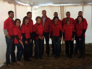 The Thiele Families at Thursday's ceremony. (L to R) Luke, Tom, (Foley), Bill, Ron, & Scott, along with their spouses. Next to Lt. Gov. Foley is Mary Ann Thiele, the mother of Bill, Tom, and Ron. (RRN Image)