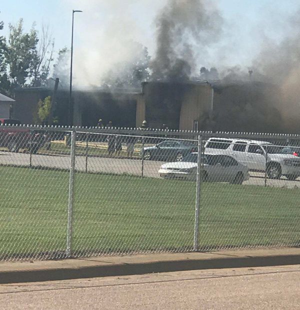Minden Public Schools bus barn burns