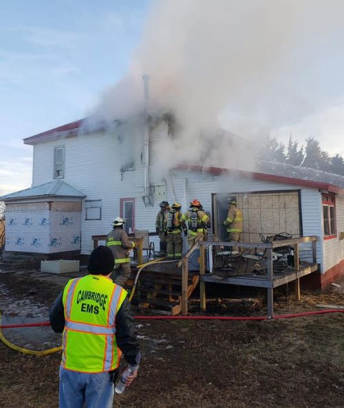 Cambridge Volunteer Firefighters Busy on Christmas Day