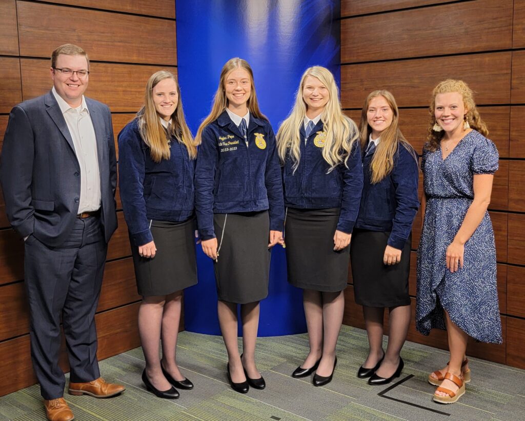 Nebraska FFA State Officers visit Rural Radio Network studios in