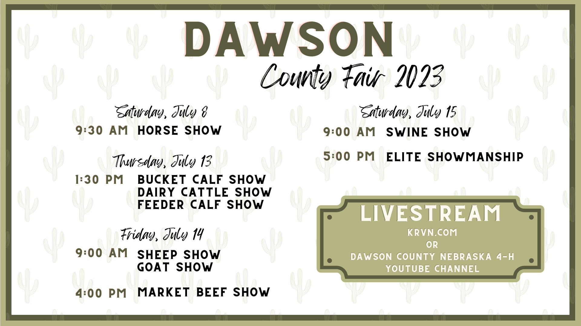KRVN 880 KRVN 93.1 KAMI WATCH NOW 2023 Dawson County Horse Show