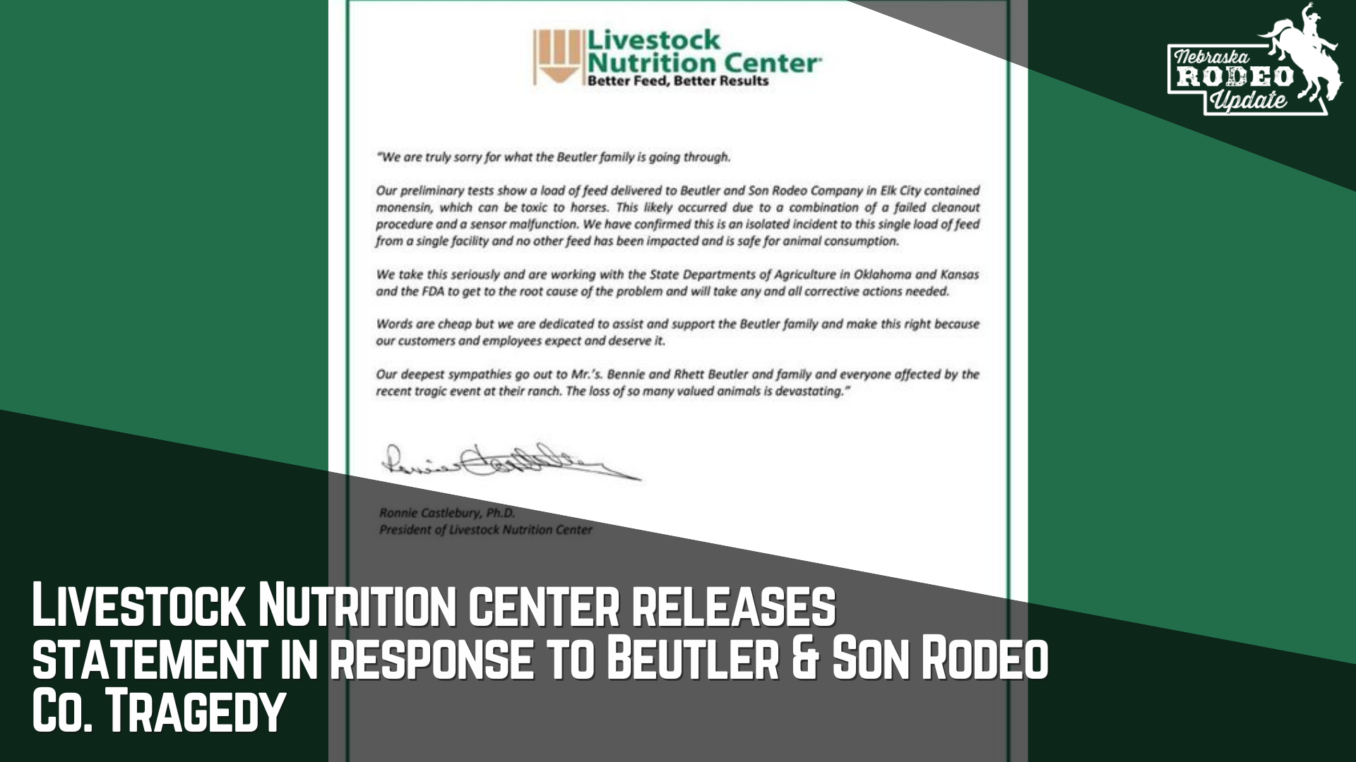 Livestock Nutrition Center releases statement in response to Beutler ...