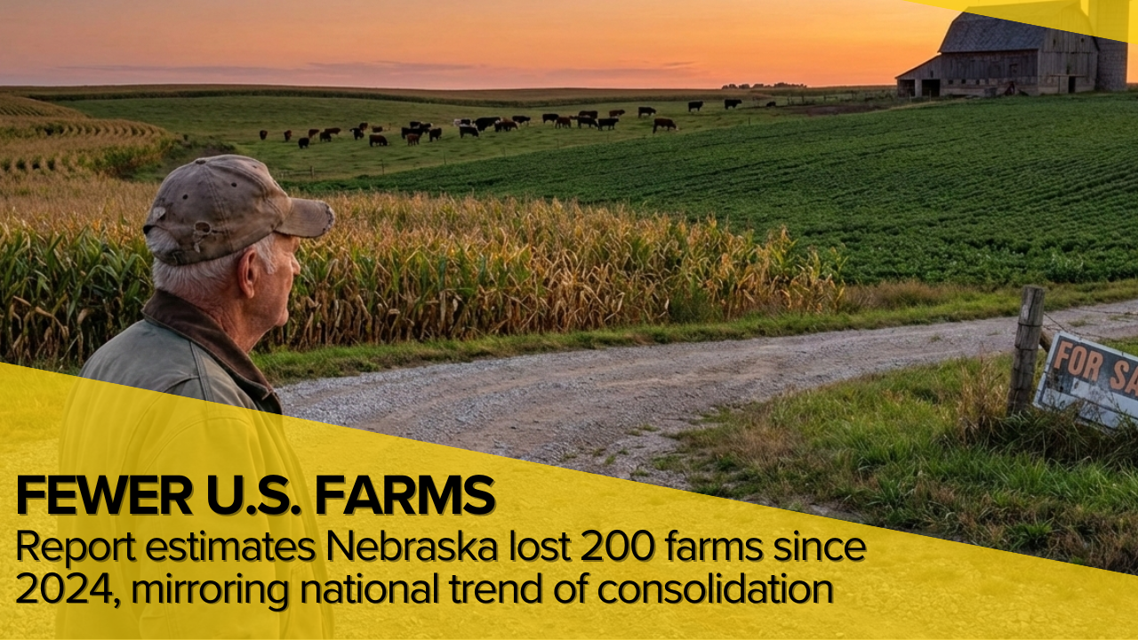 Report estimates Nebraska lost 200 farms since 2024, mirroring national trend of consolidation