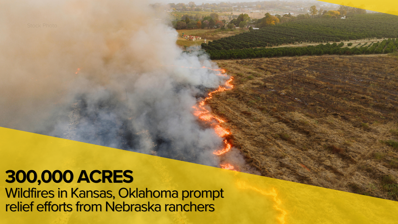 Wildfires in Kansas, Oklahoma prompt relief efforts from Nebraska ranchers