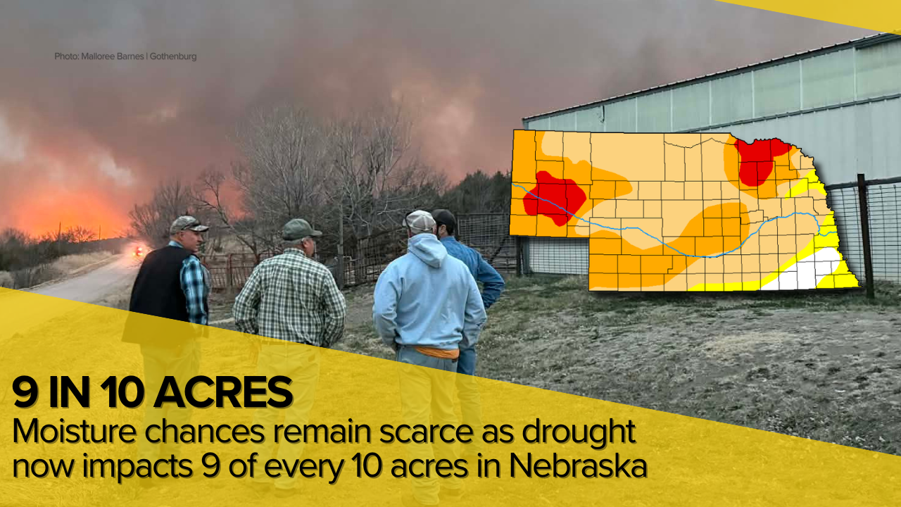 No end in sight: 9 of every 10 acres in Nebraska now drought-stricken