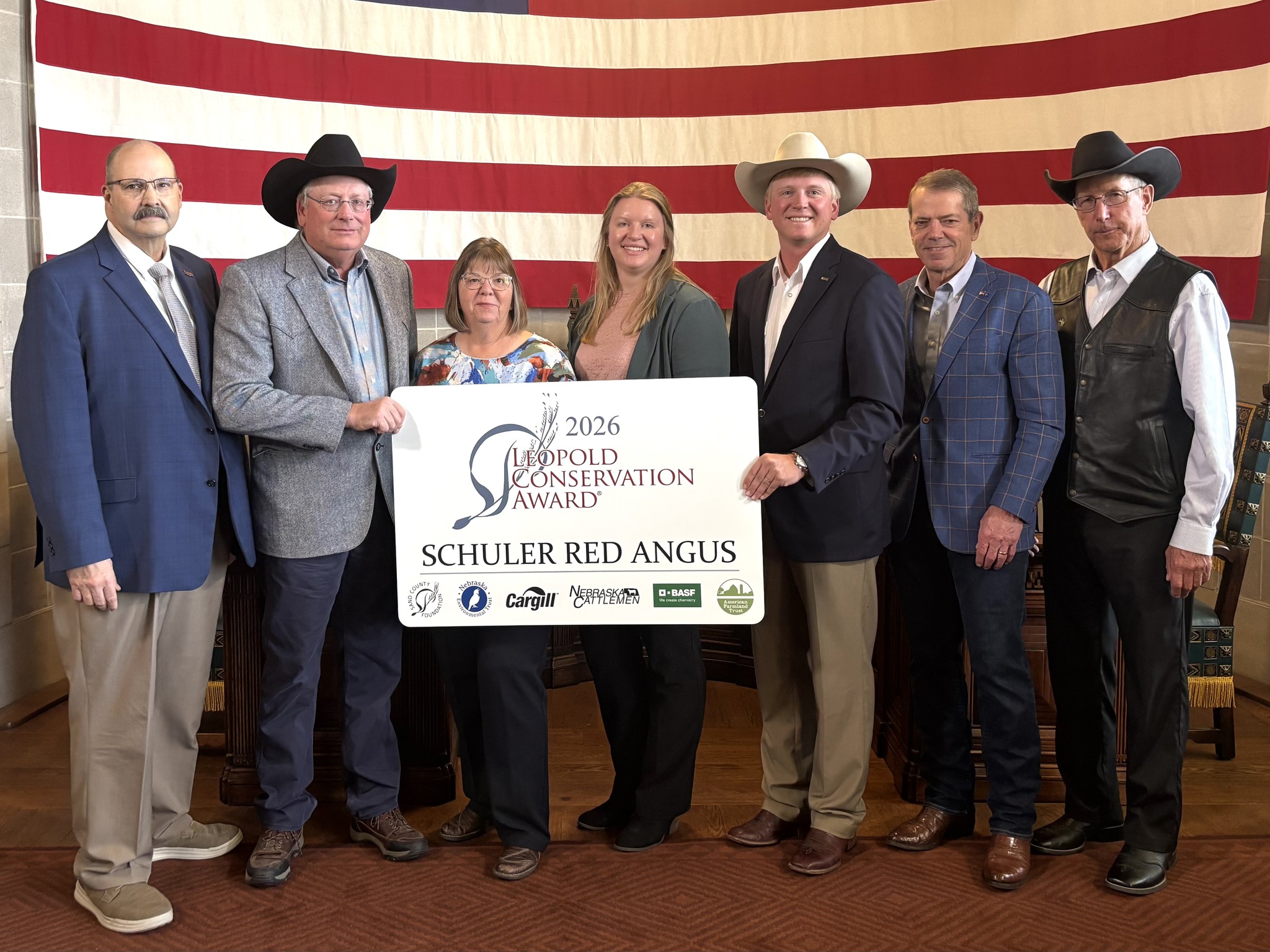 Schuler Red Angus receives Nebraska Leopold Conservation Award