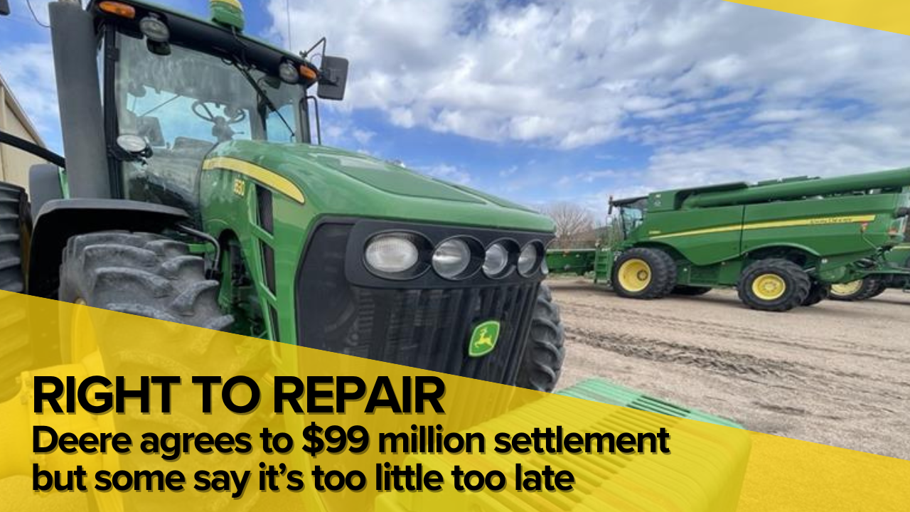 Deere reaches $99M settlement in right‑to‑repair lawsuit as farm data debate continues in Nebraska