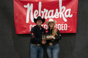 Hawkins leads Huskers at home rodeo; UNL honored as regional rodeo of the year