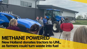 New Holland donates methane-powered tractors as UNL says farmers could produce their own fuel