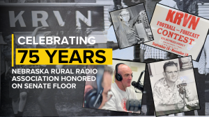 Nebraska Rural Radio Association honored on Senate floor as KRVN celebrates 75 years