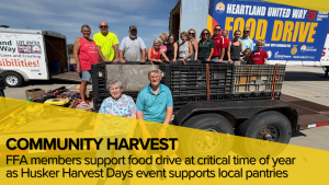Community harvest: long after Husker Harvest Days, FFA members impact local food pantries