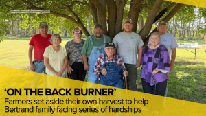‘Put that on the back burner’: Farmers set aside their own harvest to help Bertrand family