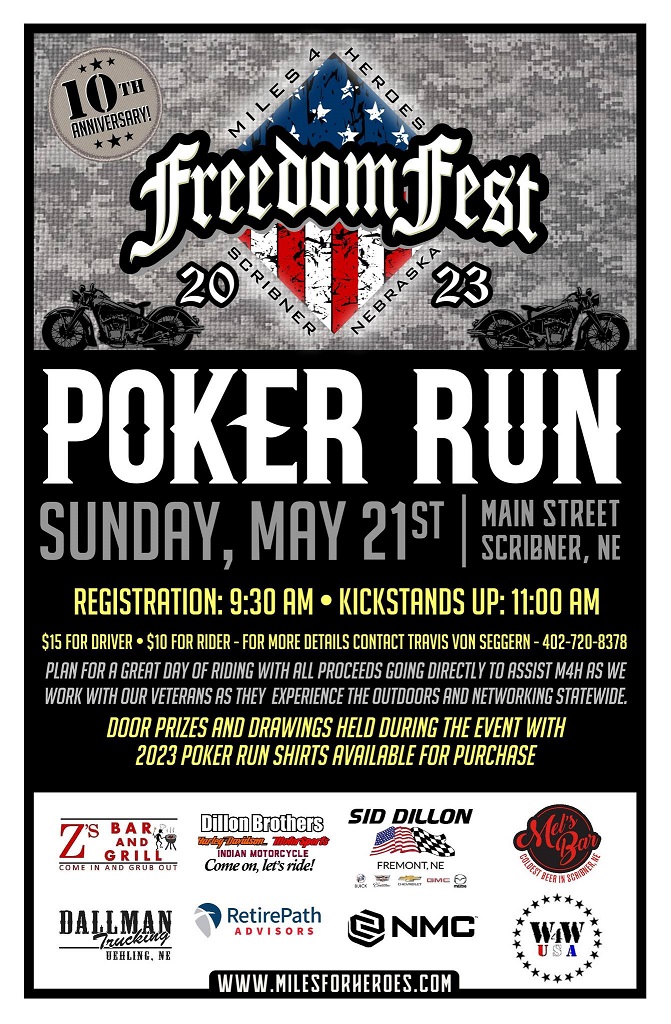 KTIC 840 AM/98.3 FM/98.7 FM Miles 4 Heroes coming up in May in Scribner