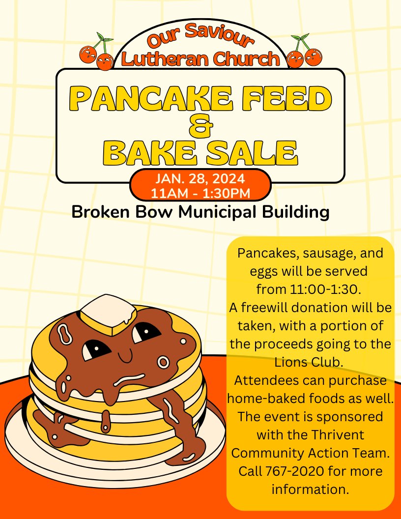 Our Savior Lutheran Pancake Feed & Bake Sale KBEAR 92.3
