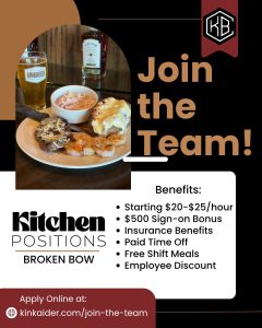 Kinkaider  Brewing Co – Help Wanted