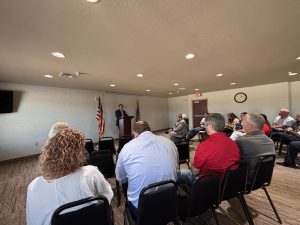 Smith discusses tax relief, agriculture and rural priorities during Broken Bow visit