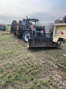 Burwell Firefighters Quickly Contain Tractor, Baler Fire in Rural Garfield County