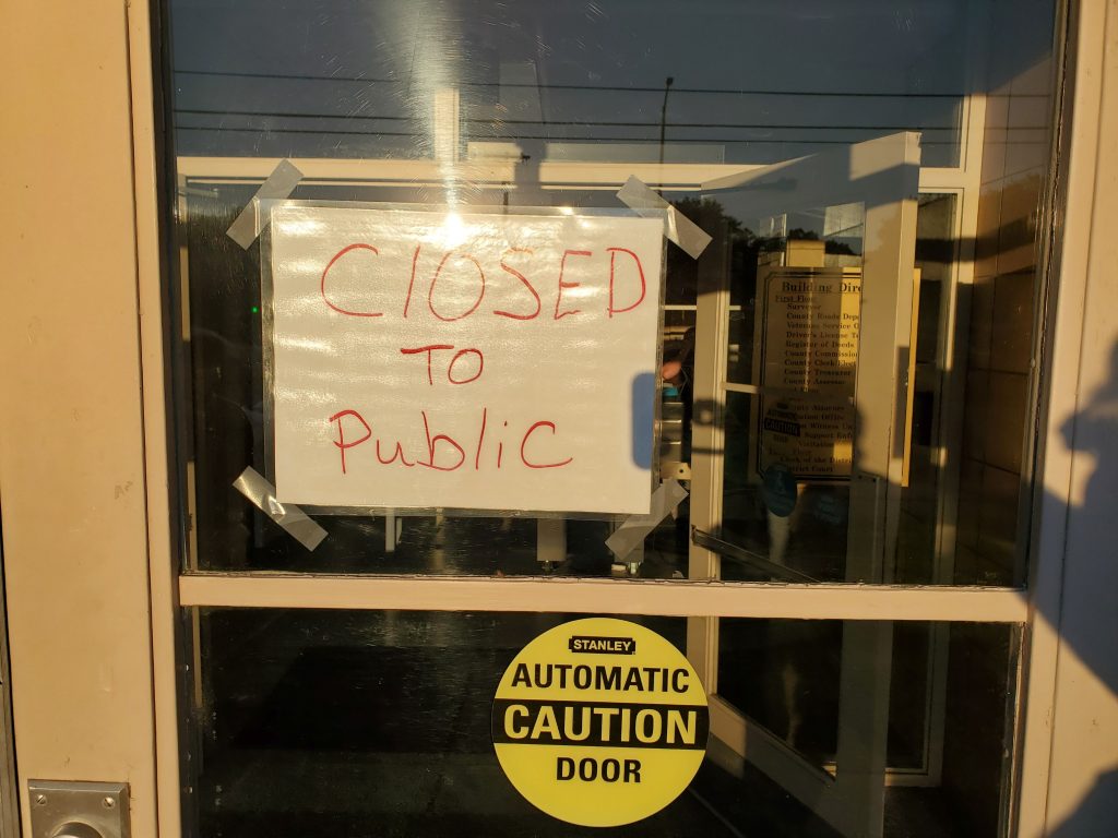 Dawson Co Courthouse is closed Monday