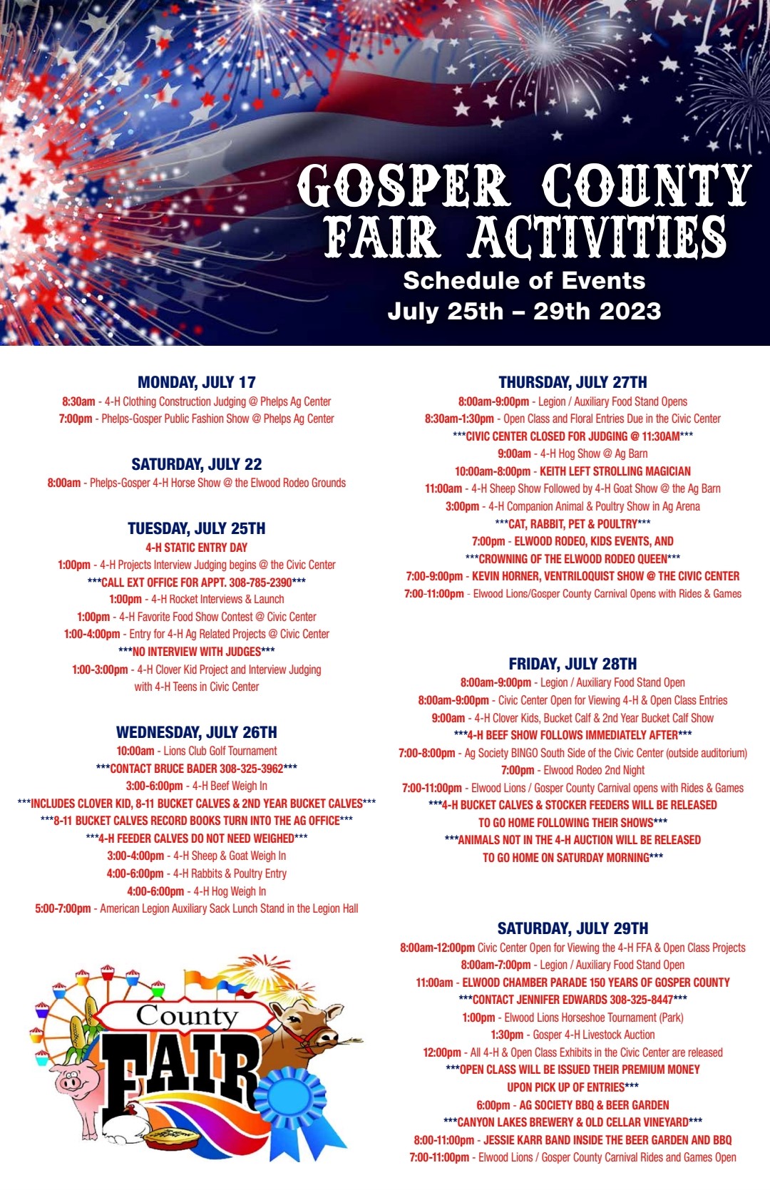 KRVN 880 KRVN 93.1 KAMI Gosper County Fair Activities/ Elwood