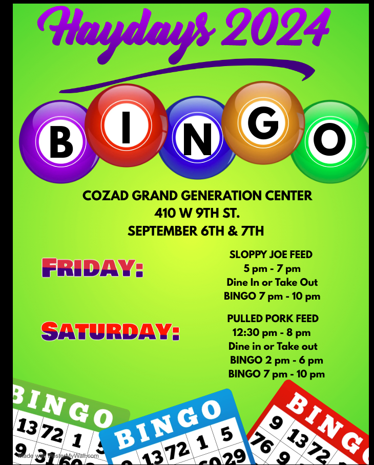 KRVN 880 KRVN 93.1 KAMI Haydays 2024 Bingo/ Cozad Grand