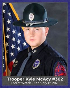 Trooper Kyle McAcy Added to National Law Enforcement Memorial