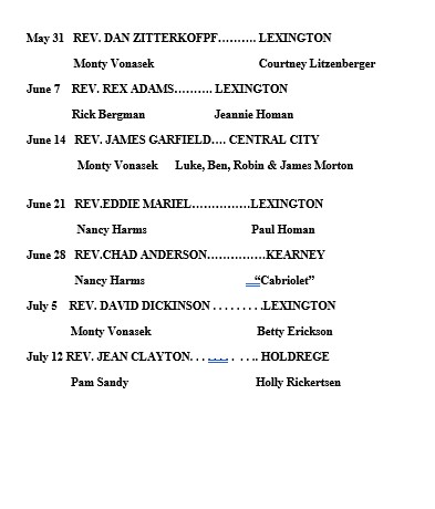 KRVN 880 – KRVN 93.1 – KAMI - 2026 Chapel of the Lake Schedule/ Johnson ...
