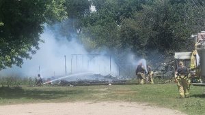 Garage fire destroys building northeast of Cozad