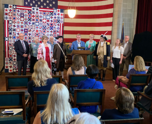 Gov. Pillen Unveils Quilt and Framed Declaration of Independence to be Displayed Through July