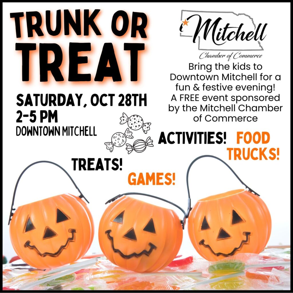 Mitchell Chamber of Commerce Hosting Trunk or Treat