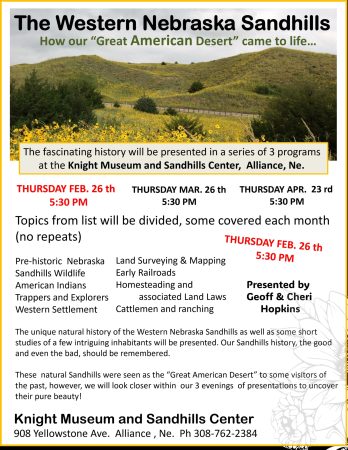Knight Museum & Sandhills Center Great American Desert Presentation