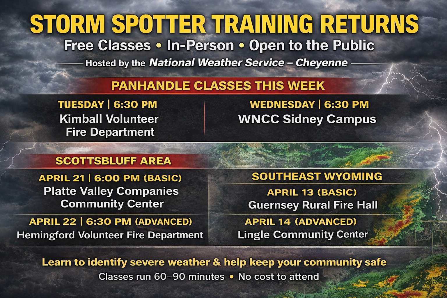 In-person storm spotter training resuming by NWS Cheyenne