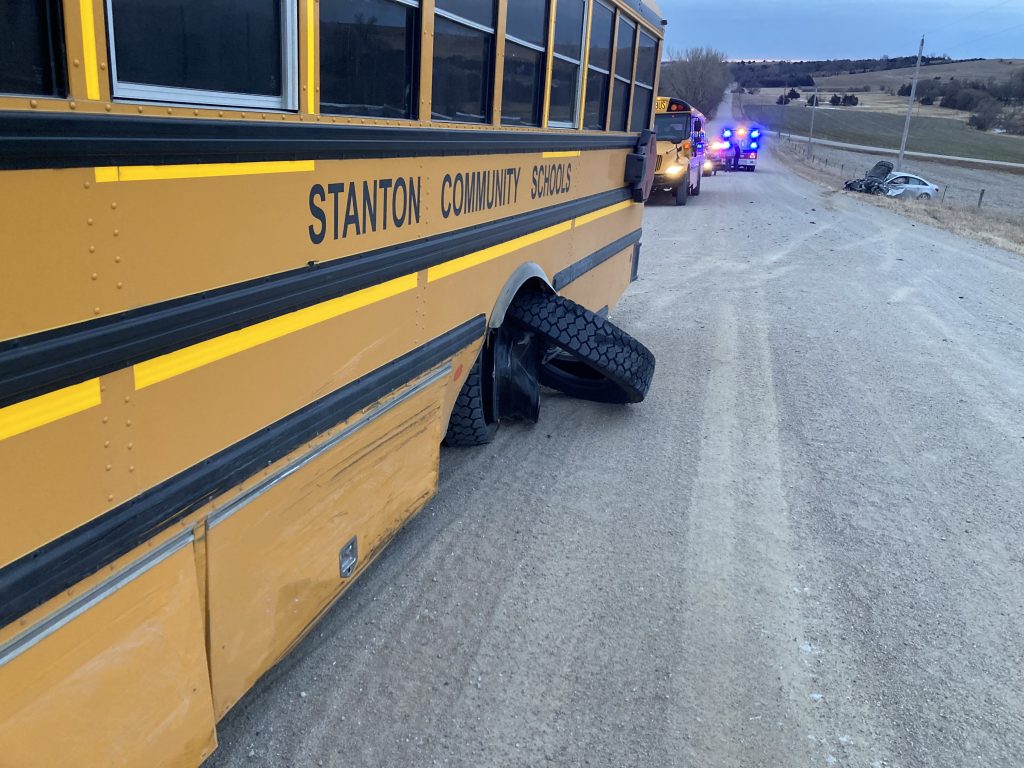 KTIC 840 AM/98.3 FM/98.7 FM Monday morning school bus accident in