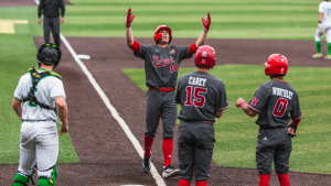 Huskers even series with Ducks