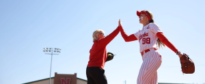 Huskers sweep Rutgers as Revelle picks up career win number 1,200