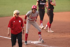 Husker Softball scores four runs late to beat South Dakota in Regional Opener