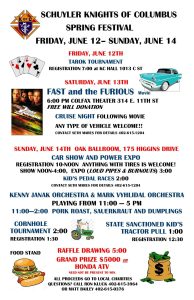 Schuyler Knights of Columbus Spring Festival going on this weekend
