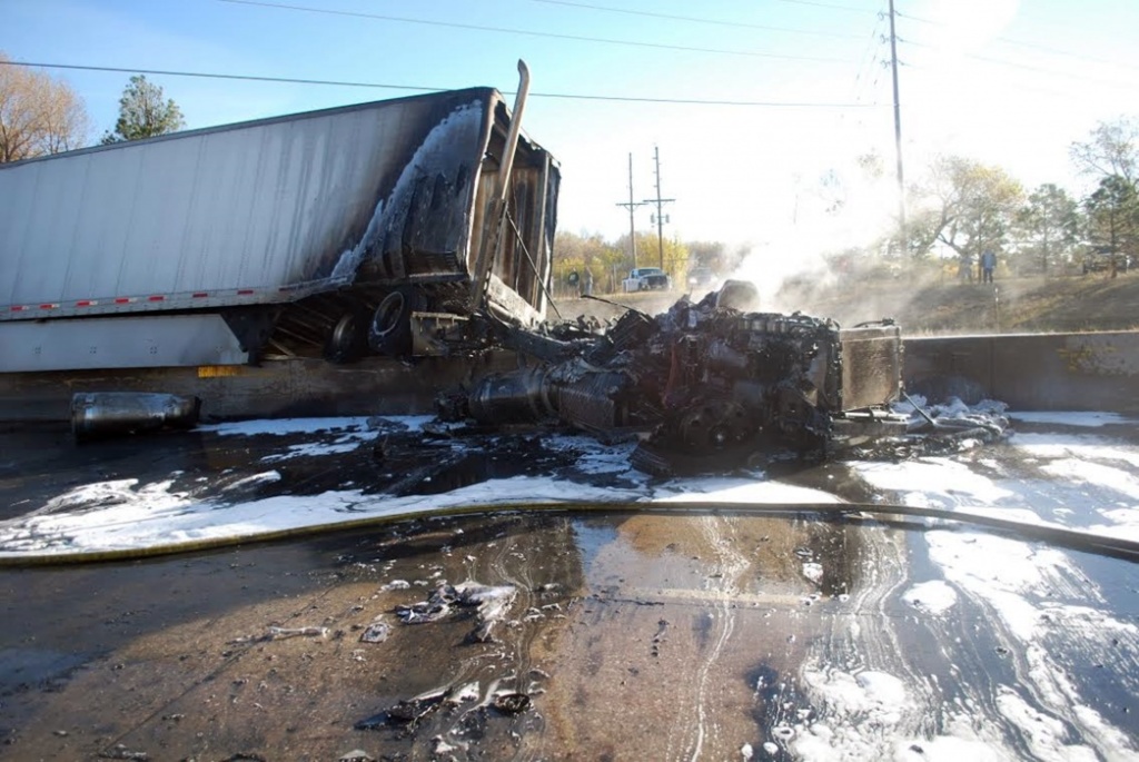 Saturday truck crash near Cheyenne causes several hour closure of I25