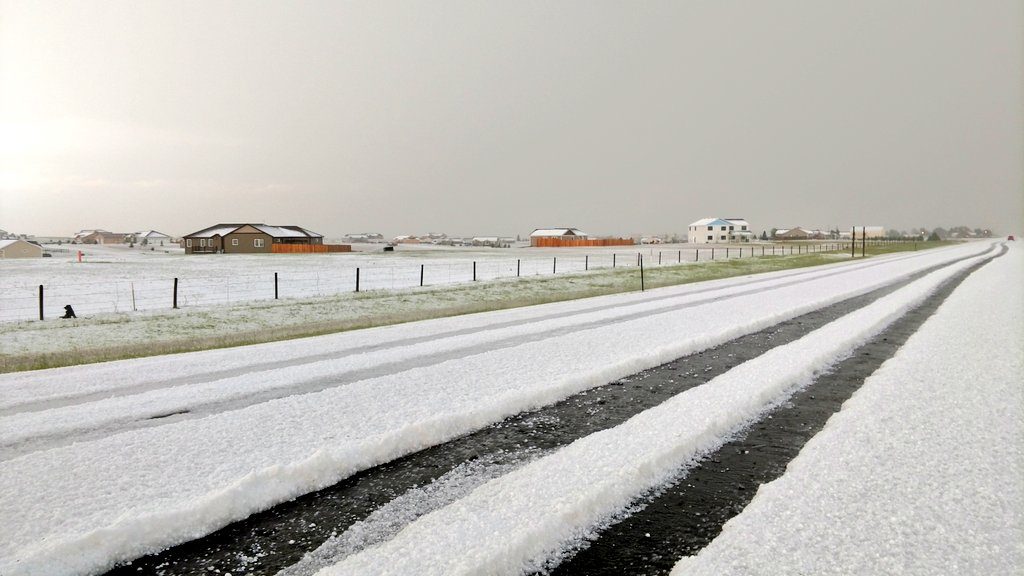 Hail, heavy rain batters Cheyenne area Thursday night KNEB