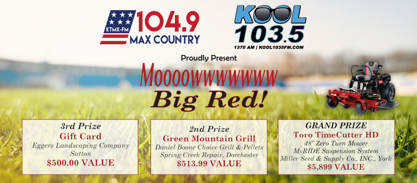 Mow Big Red Giveaway Taking Place Today