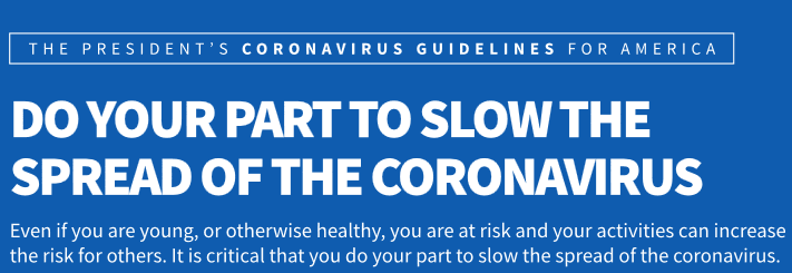 The President’s Coronavirus Guidelines for America