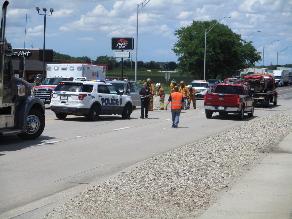 Threevehicle accident along Highway 275 in West Point