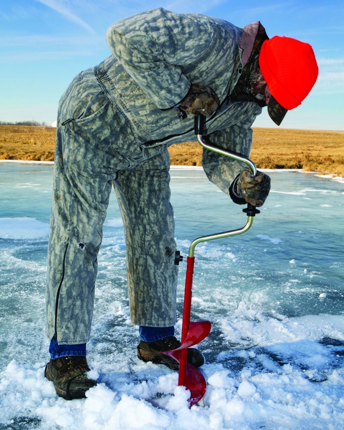 Cutting Through Options of Making Holes for IceFishing KNEB